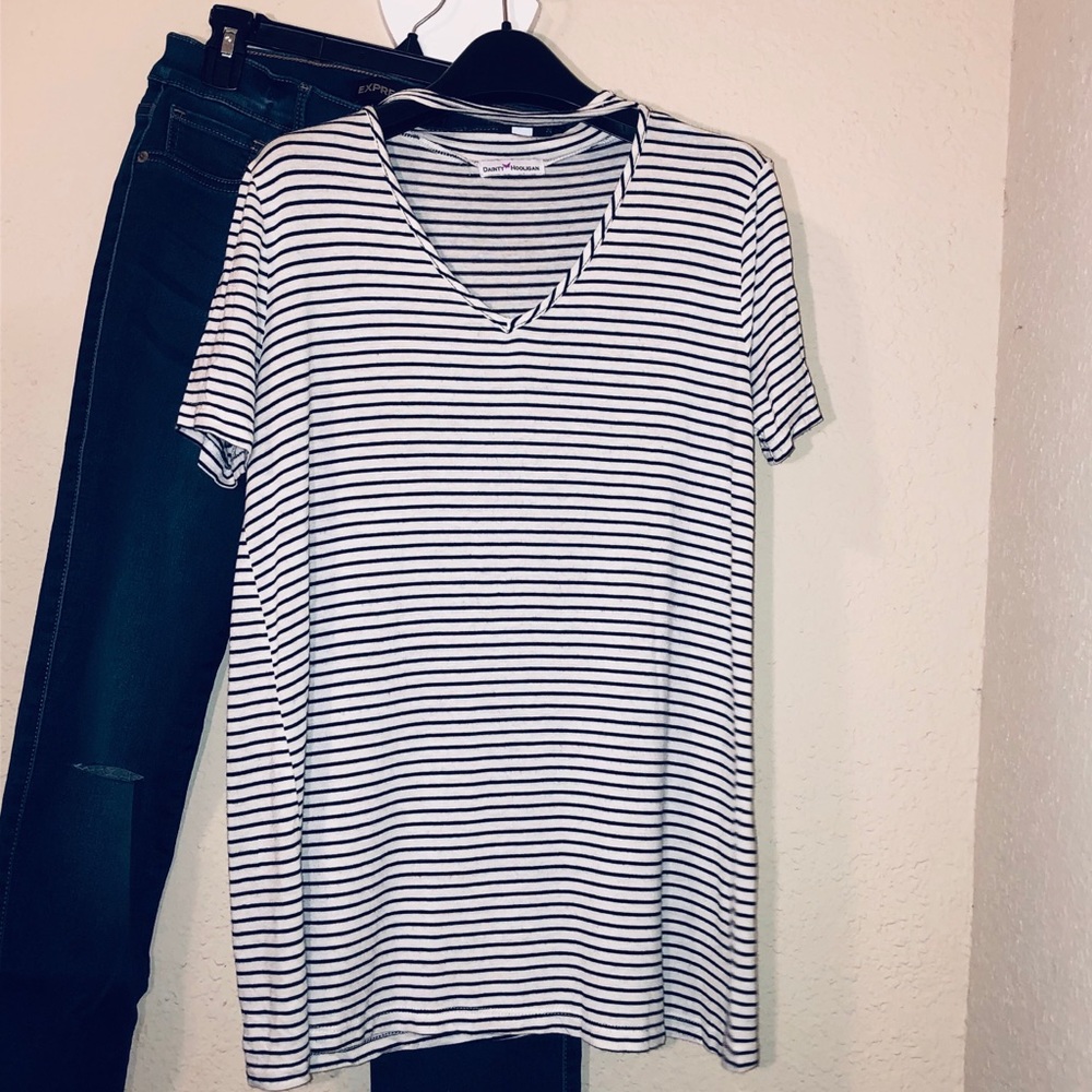 Boutique Striped Piko Size M